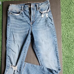 Banana Republic Light Blue Distressed Skinny Jeans